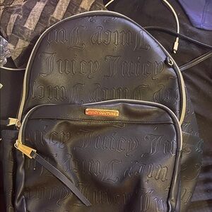 Juicy Couture Embossed Black Backpack